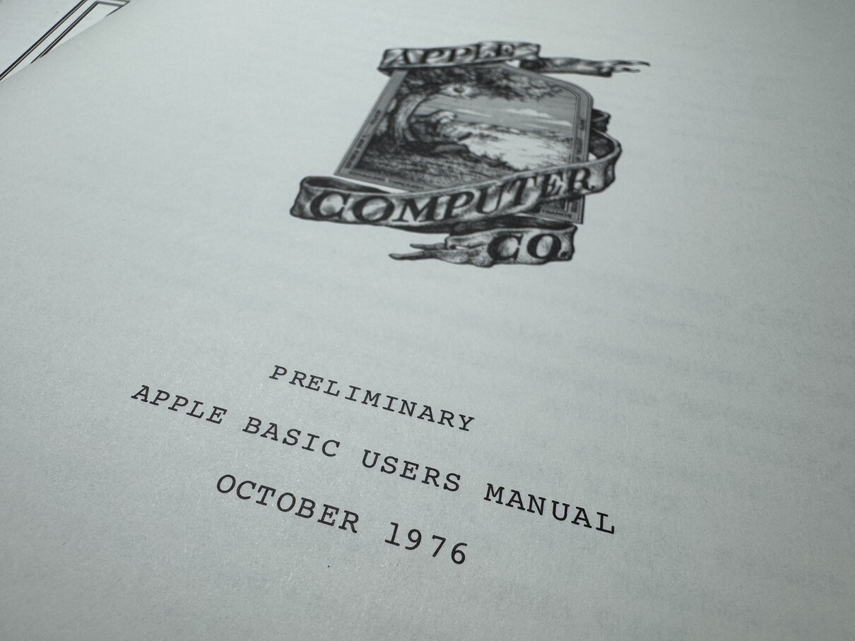 Apple-1 BASIC manual cover (reproduction)