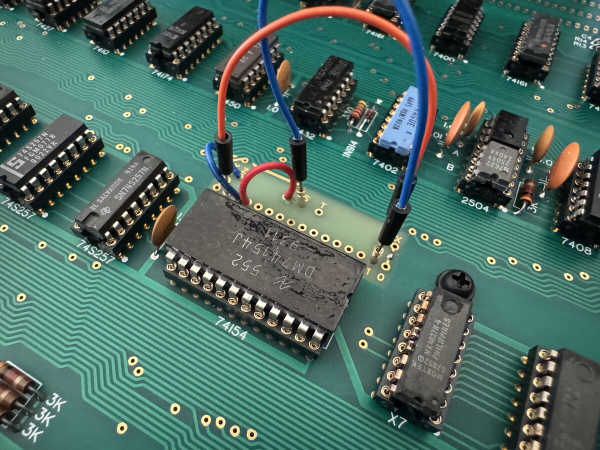 The memory map with jumper wires