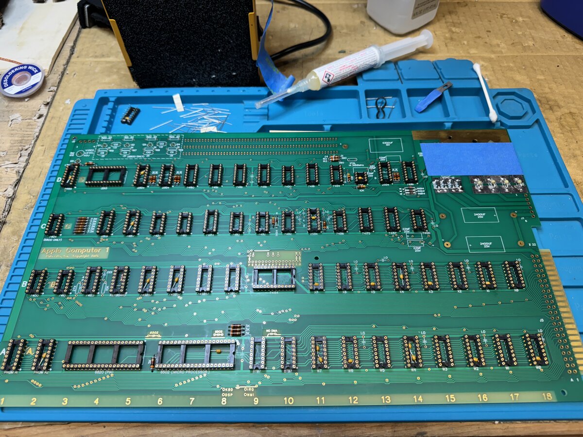 All IC sockets soldered