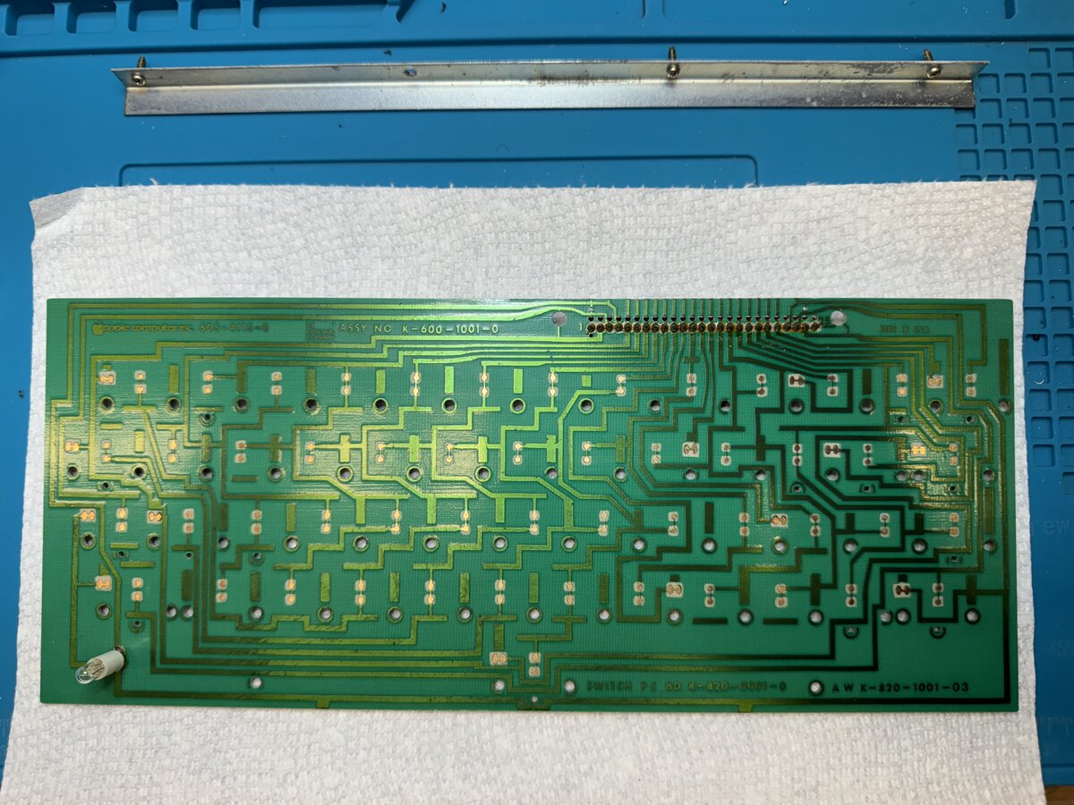 Apple II keyboard contacts PCB