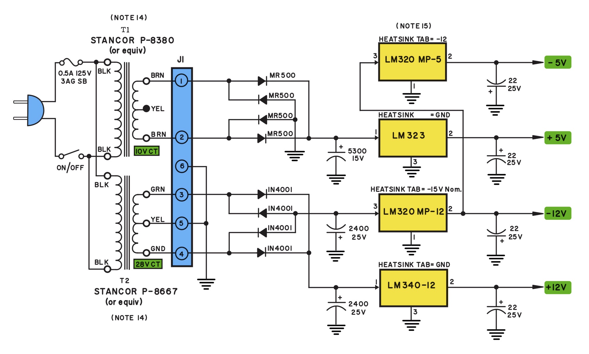 Apple-1 power supply schematics