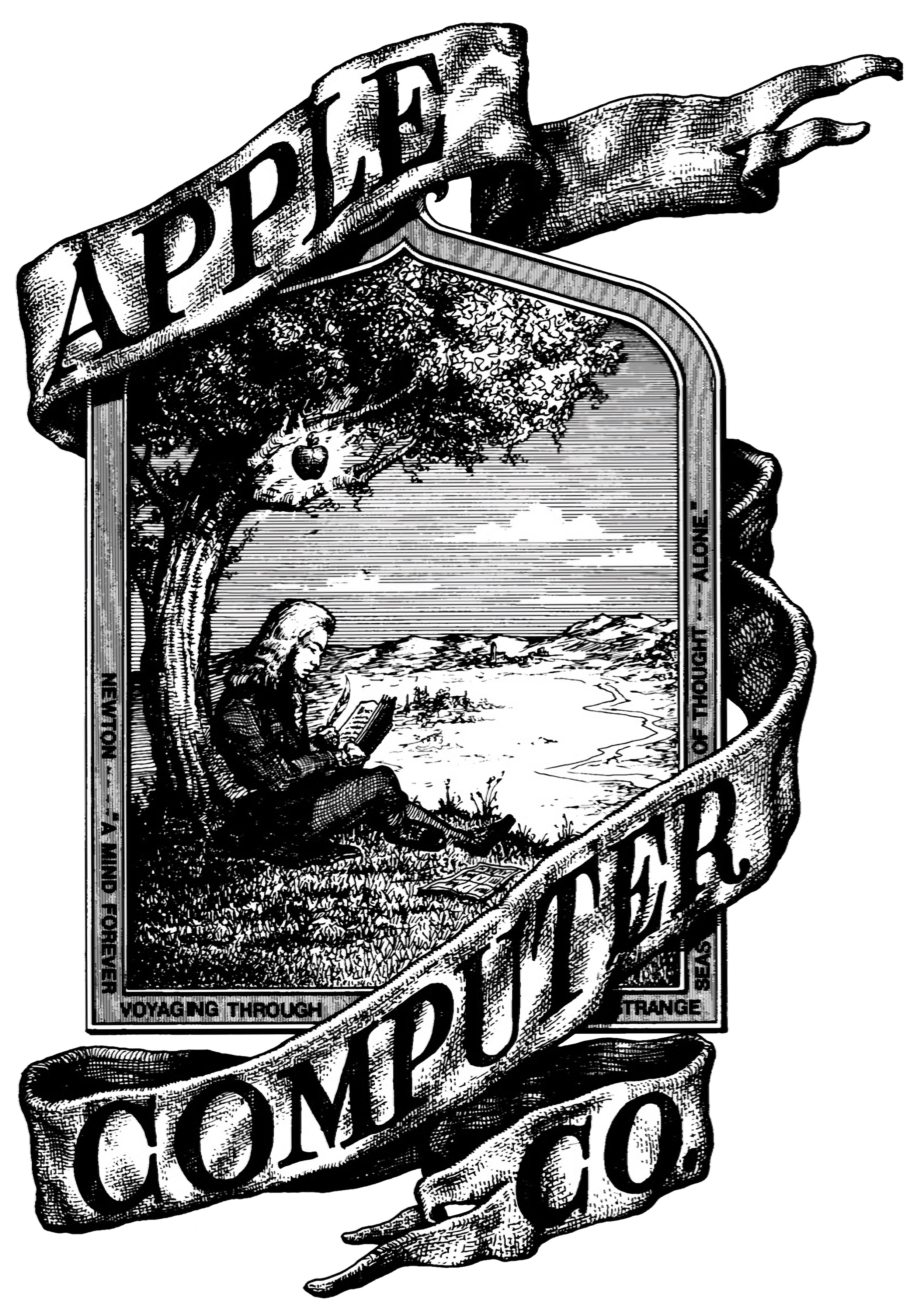 The original Apple Computer Co. logo