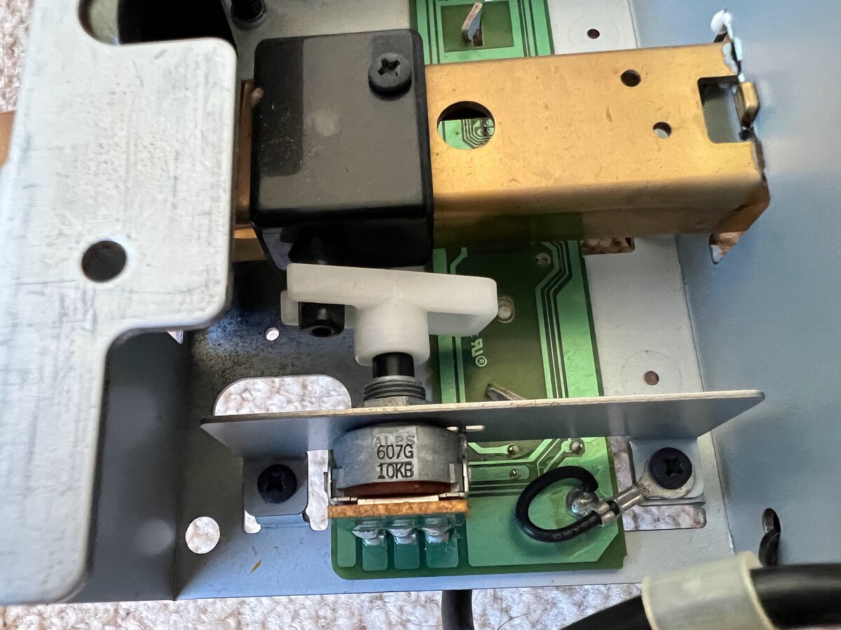 The damper pedal potentiometer