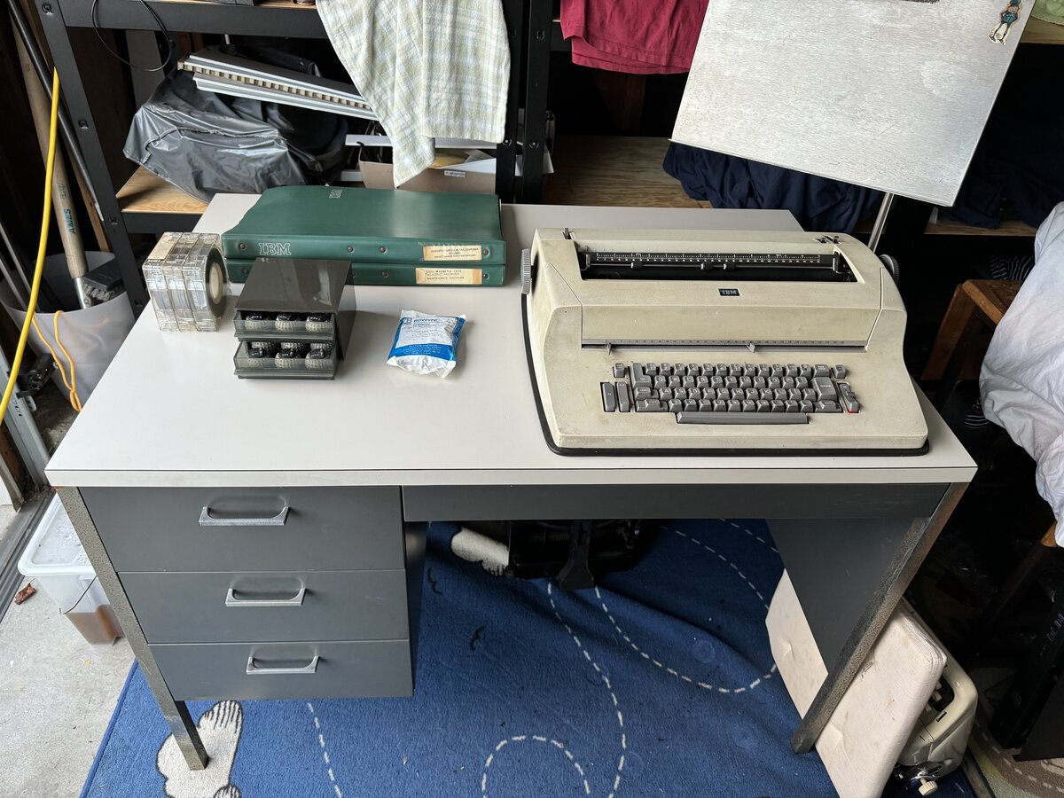 The I/O typewriter in its desk