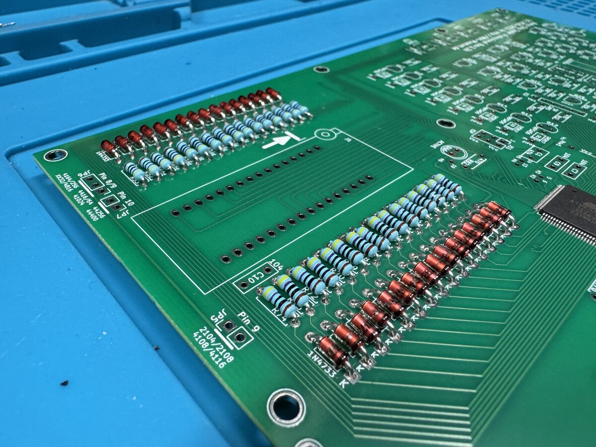 First low-profile components soldered