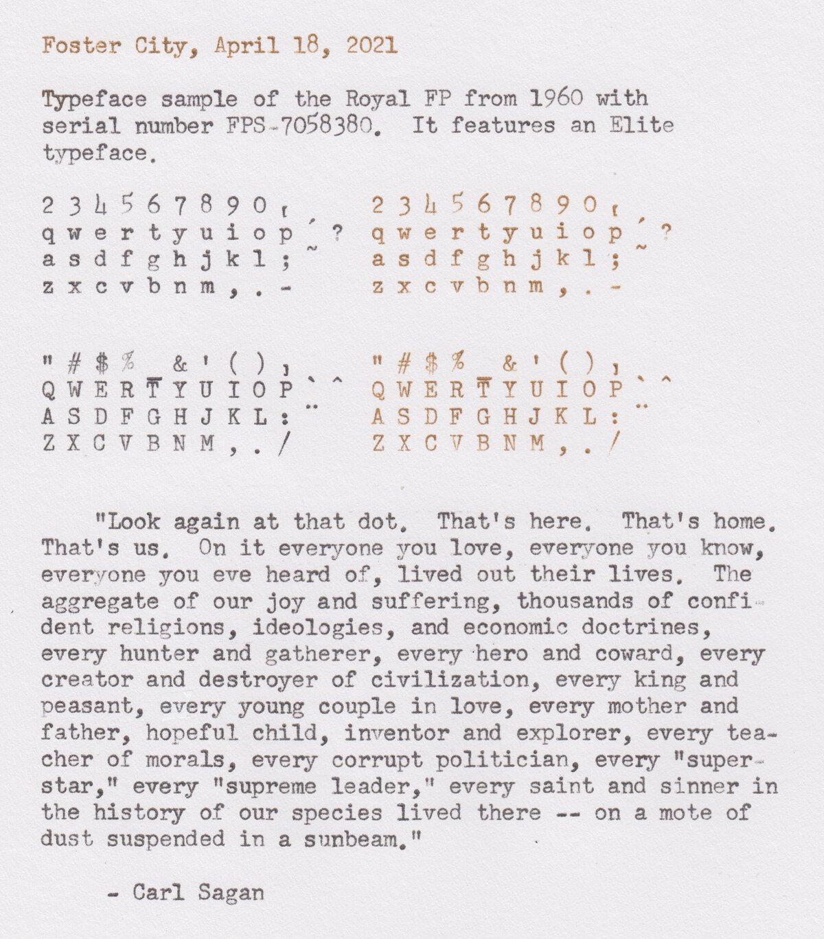 Typeface sample