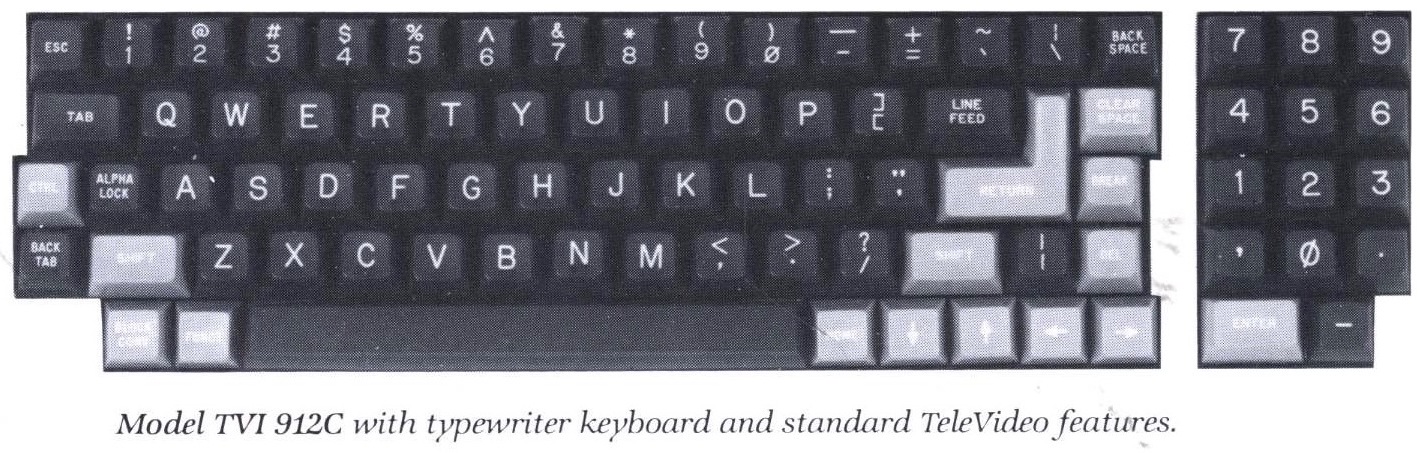 The "typewriter" layout