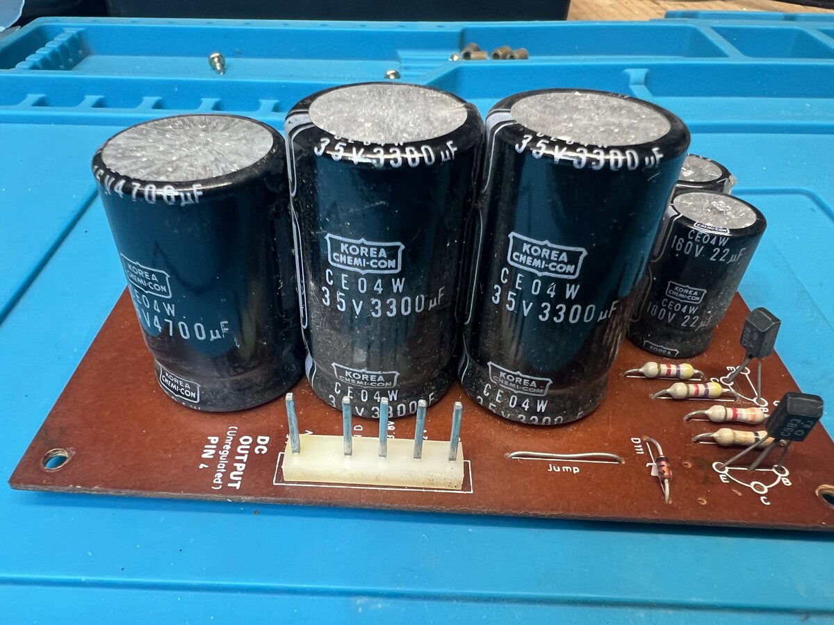 The larger capacitors